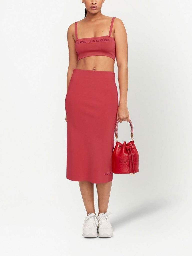 Red the Leather Bucket Bag