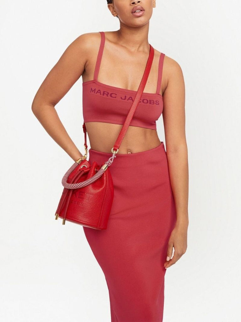 Red the Leather Bucket Bag