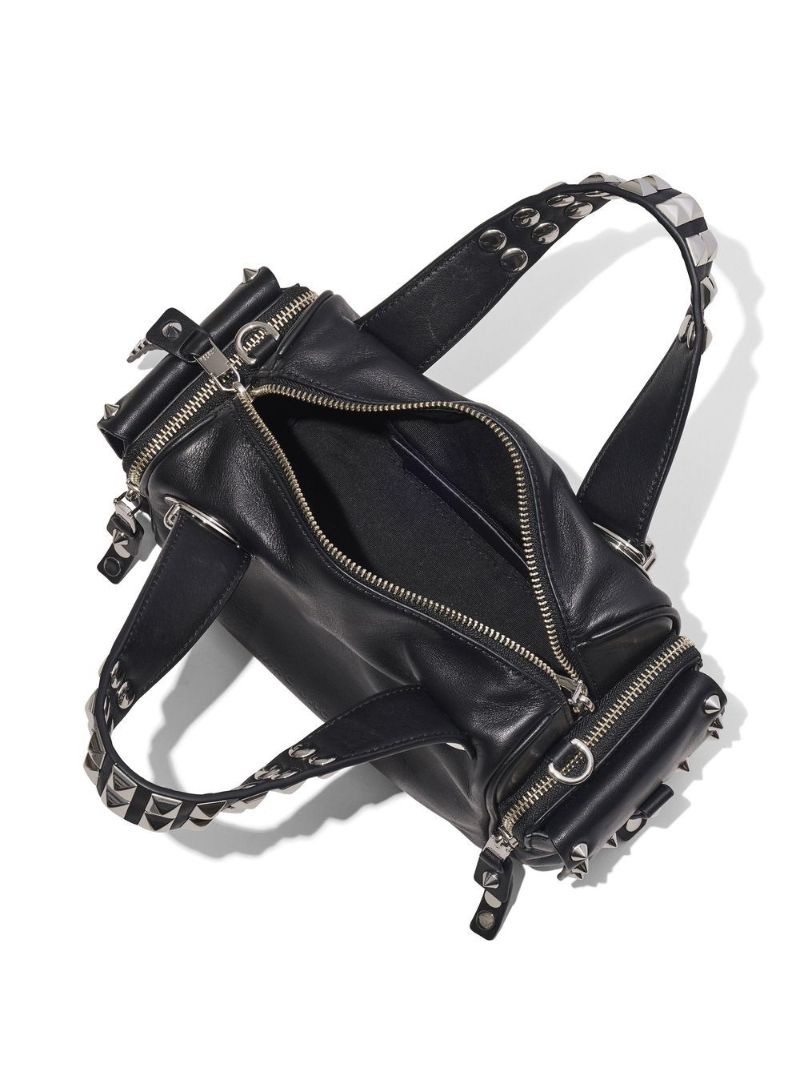 Black the Mini Satchel Studded Leather Bag