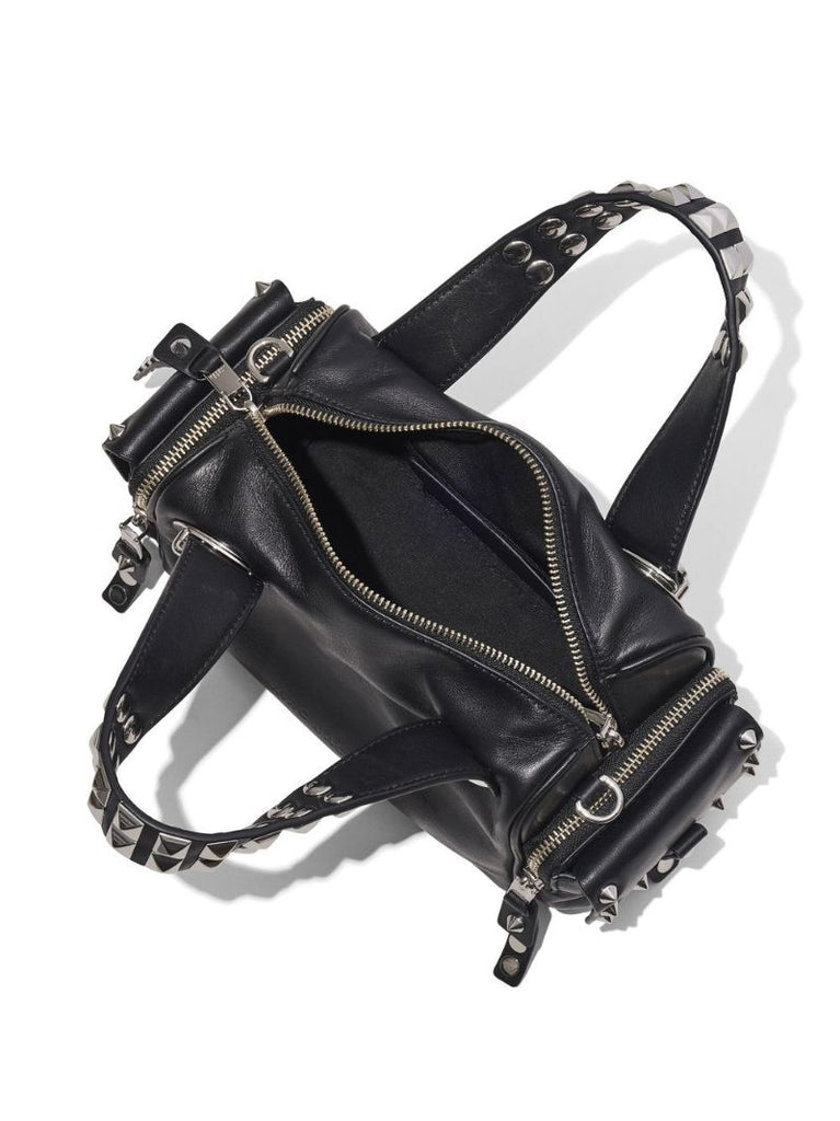 Black the Mini Satchel Studded Leather Bag