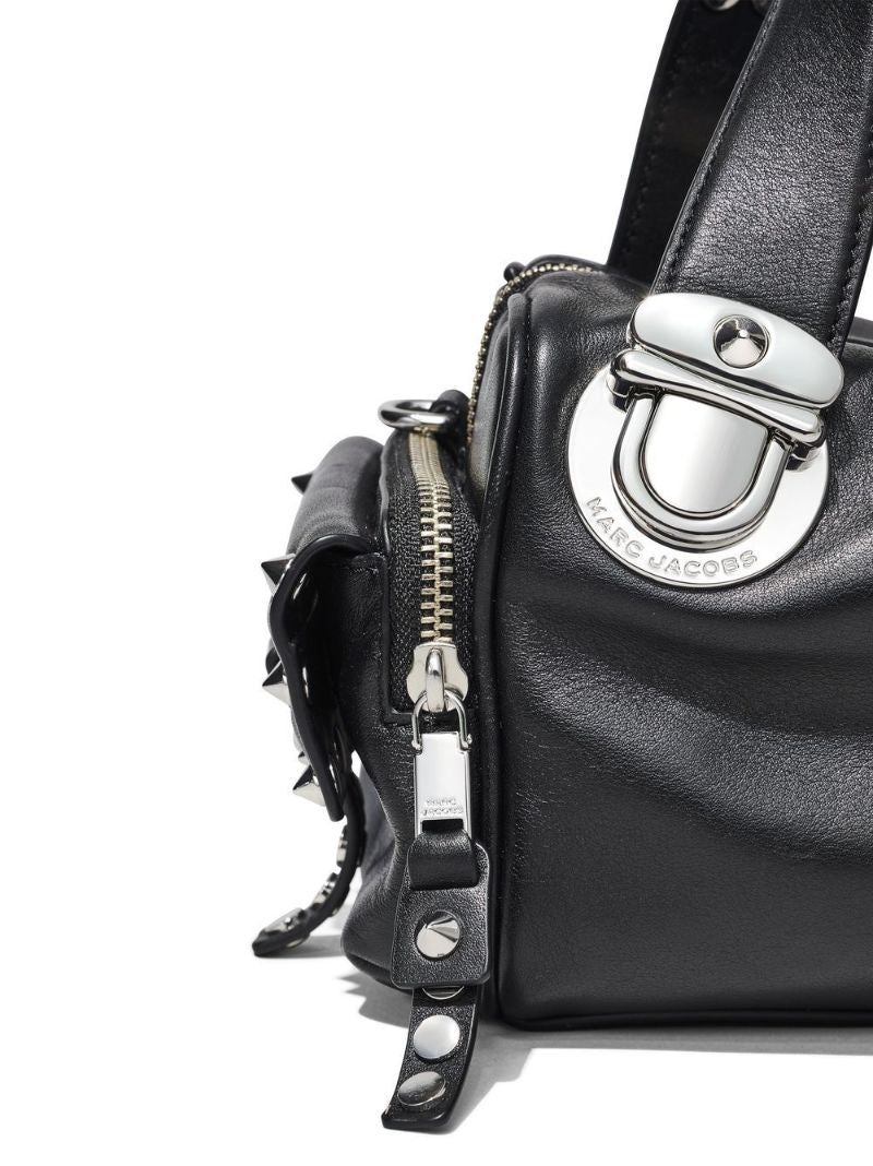 Black the Mini Satchel Studded Leather Bag