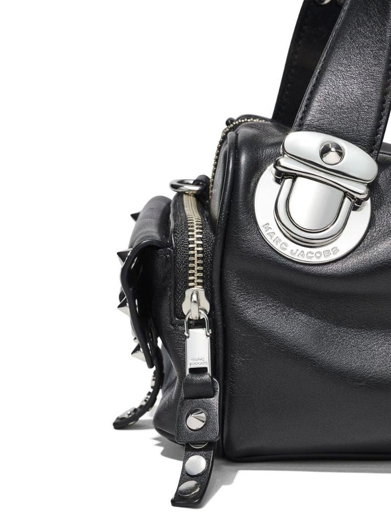 Black the Mini Satchel Studded Leather Bag