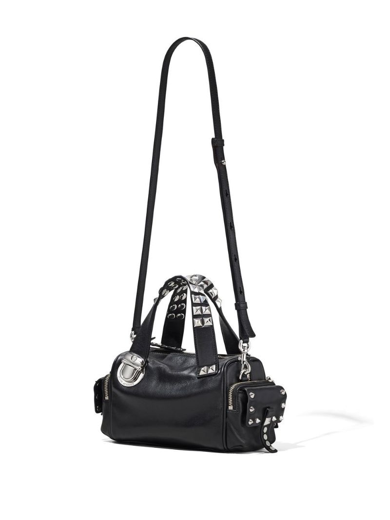 Black the Mini Satchel Studded Leather Bag
