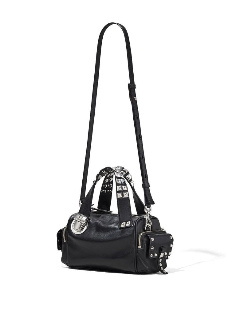 Black the Mini Satchel Studded Leather Bag