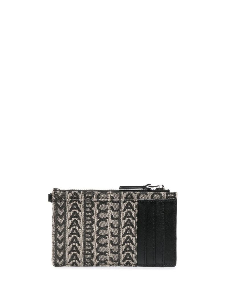 Black and Neutral Logo Jacquard Wallet