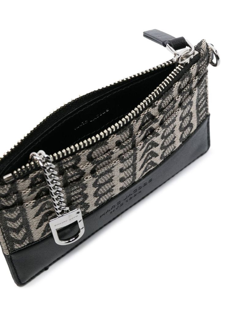 Black and Neutral Logo Jacquard Wallet