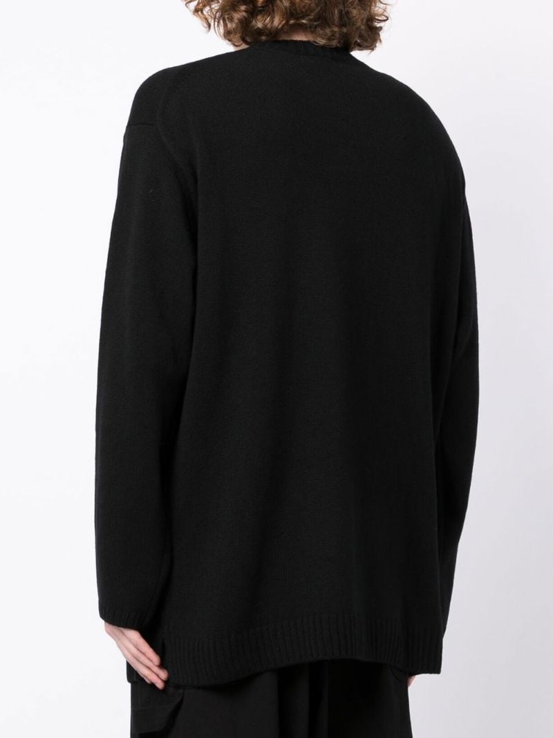 Black Floral-intarsia Wool Sweater
