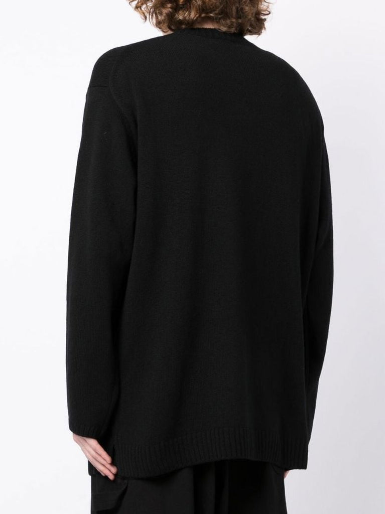 Black Floral-intarsia Wool Sweater