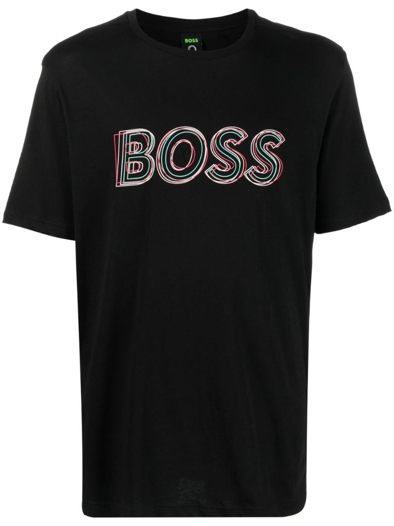 Black Logo Print T-shirt
