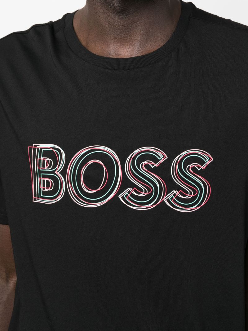 Black Logo Print T-shirt