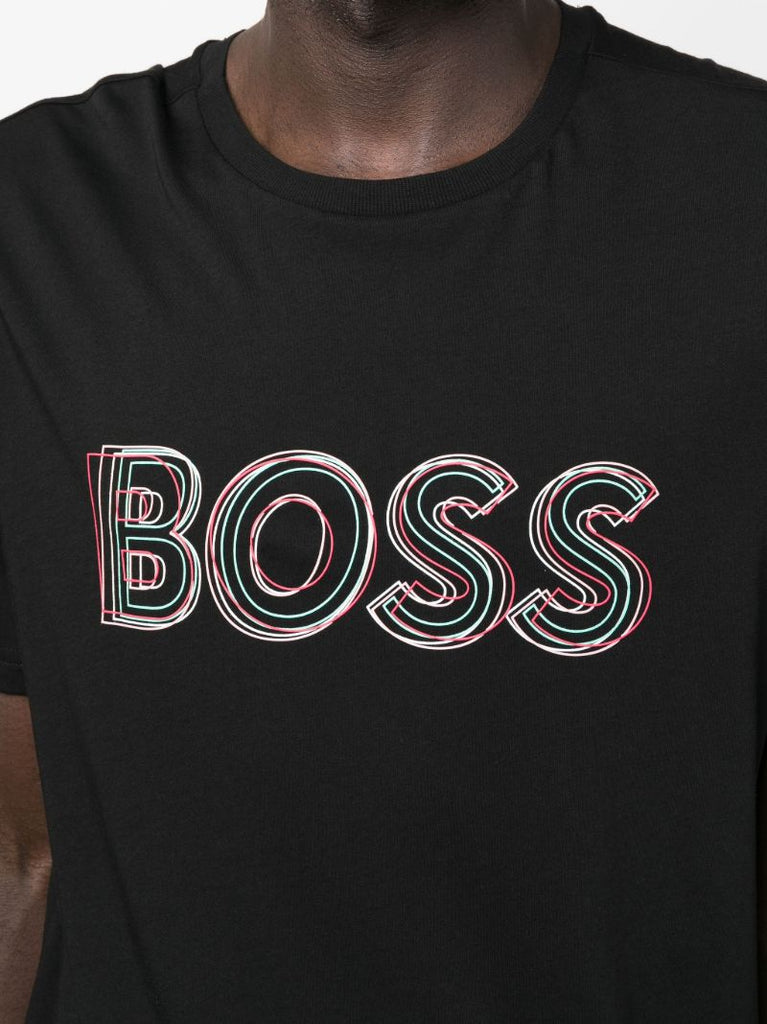 Black Logo Print T-shirt