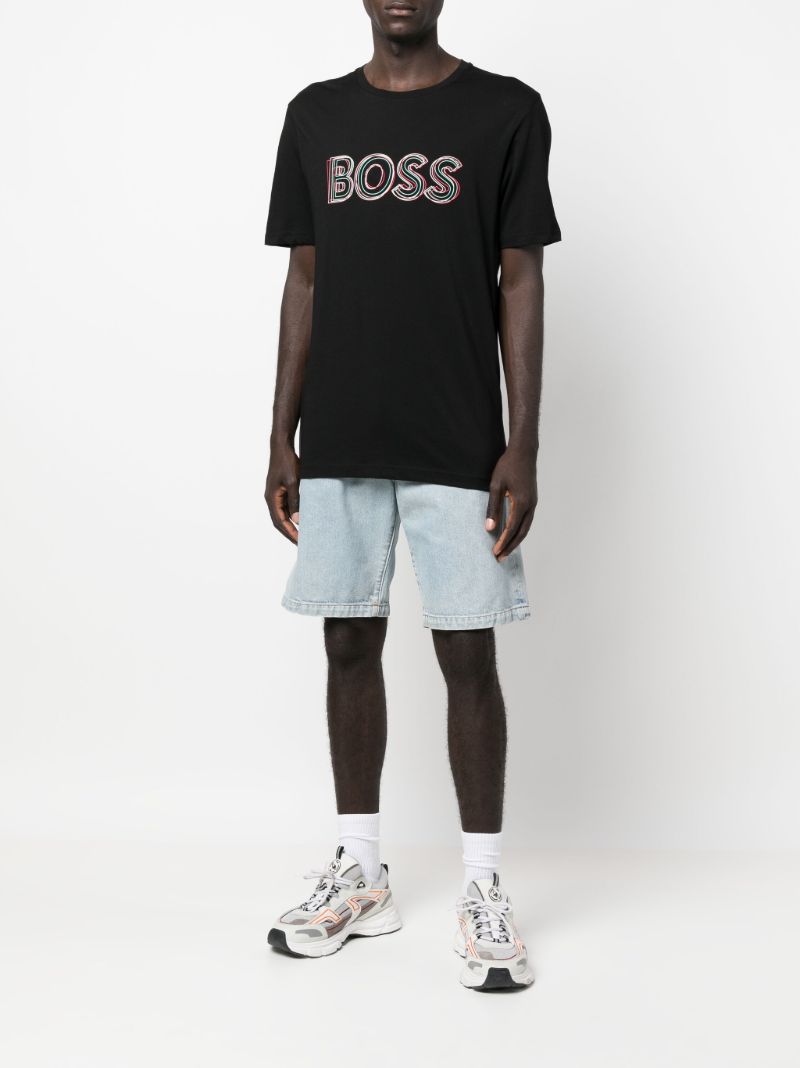 Black Logo Print T-shirt