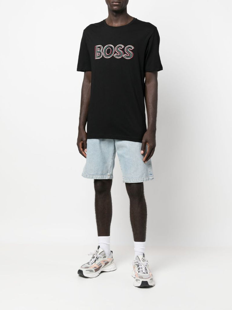 Black Logo Print T-shirt