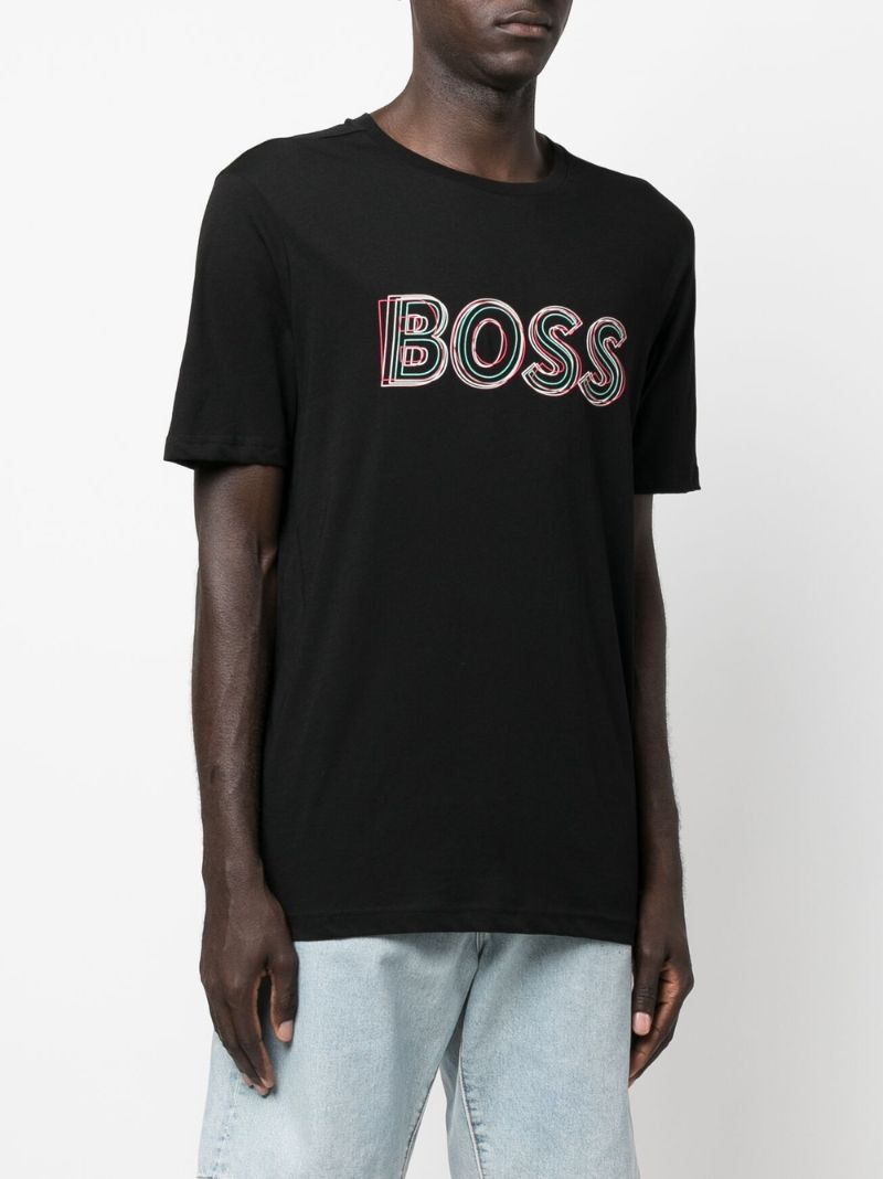 Black Logo Print T-shirt