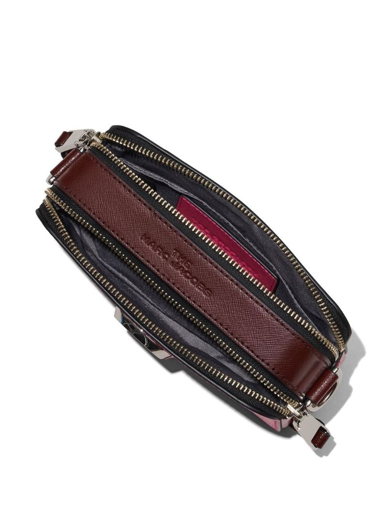 Pink Snapshot Studded Leather Cross Body Bag