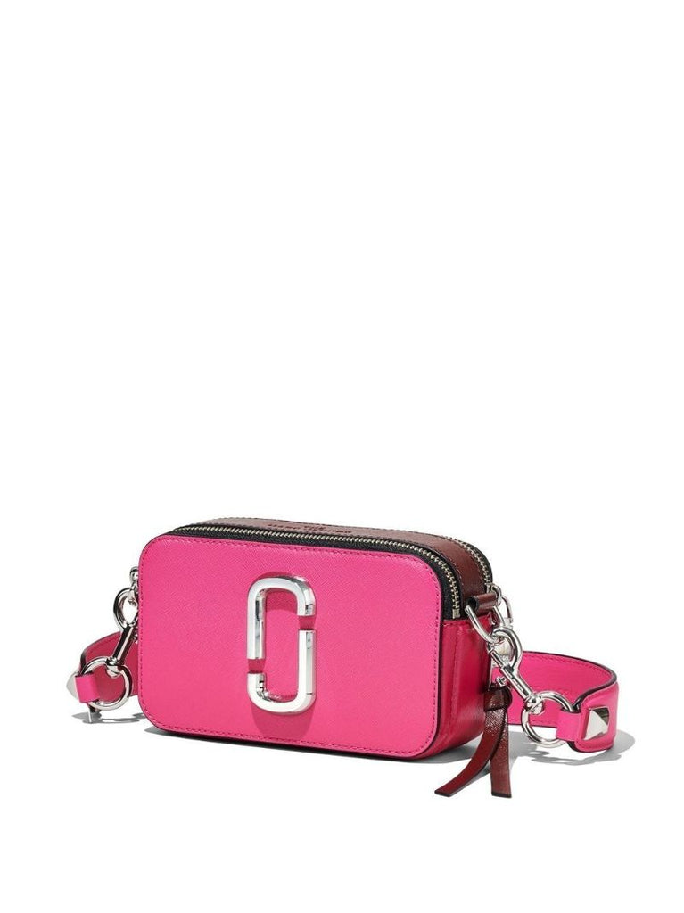 Pink Snapshot Studded Leather Cross Body Bag