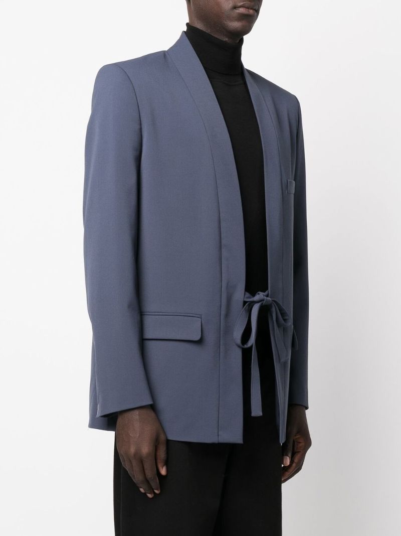 Blue Long Sleeve Kimono Blazer