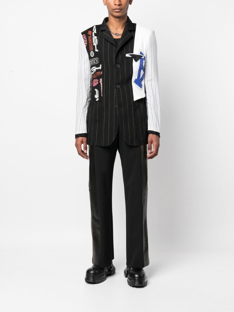 Black Panelled Tailored Trousers