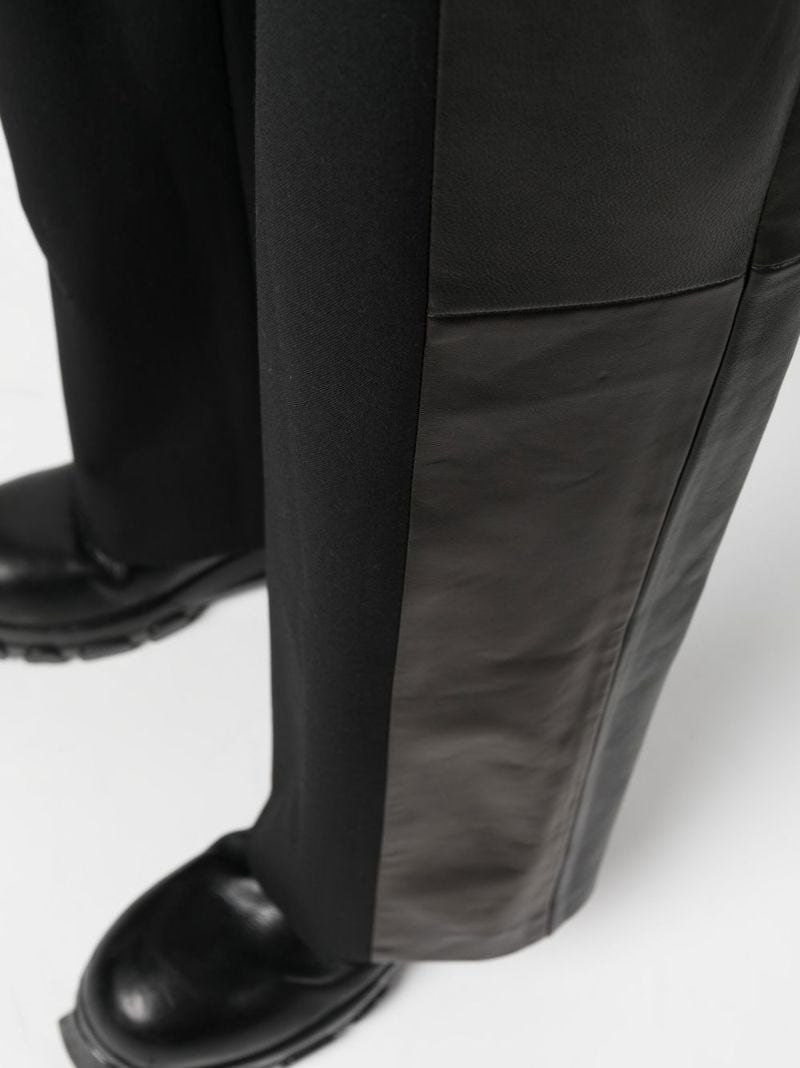 Black Panelled Tailored Trousers