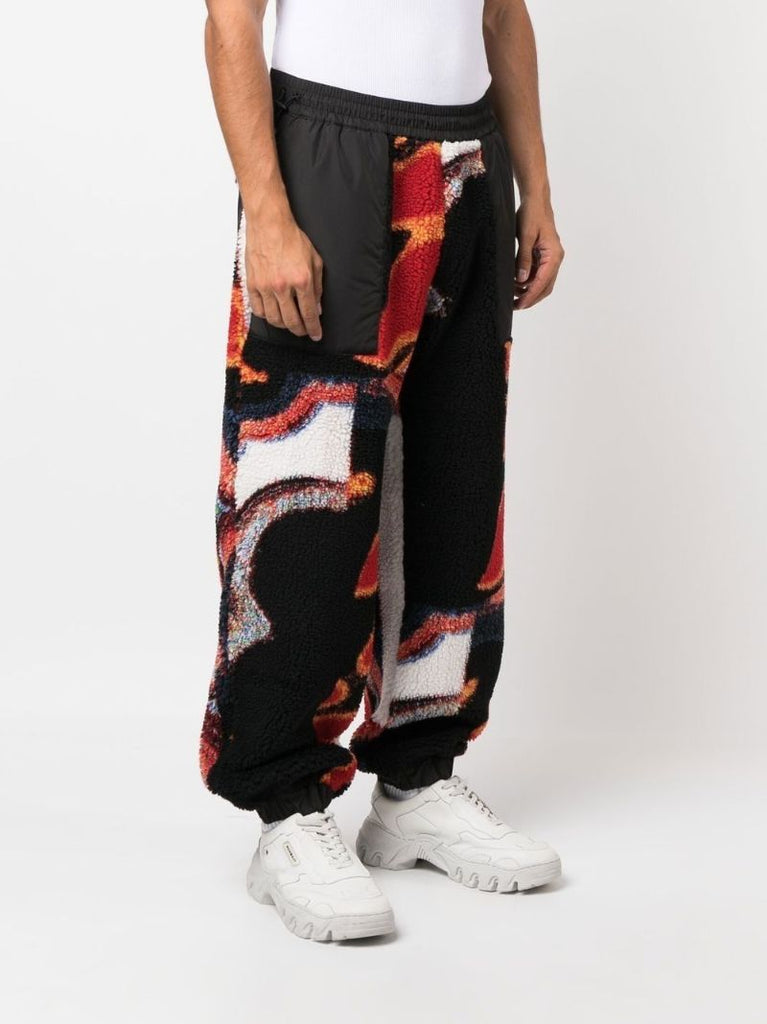 Black Teddy Jacquard Track Pants