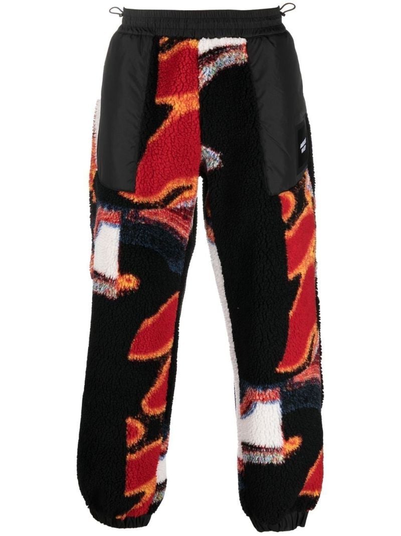 Black Teddy Jacquard Track Pants
