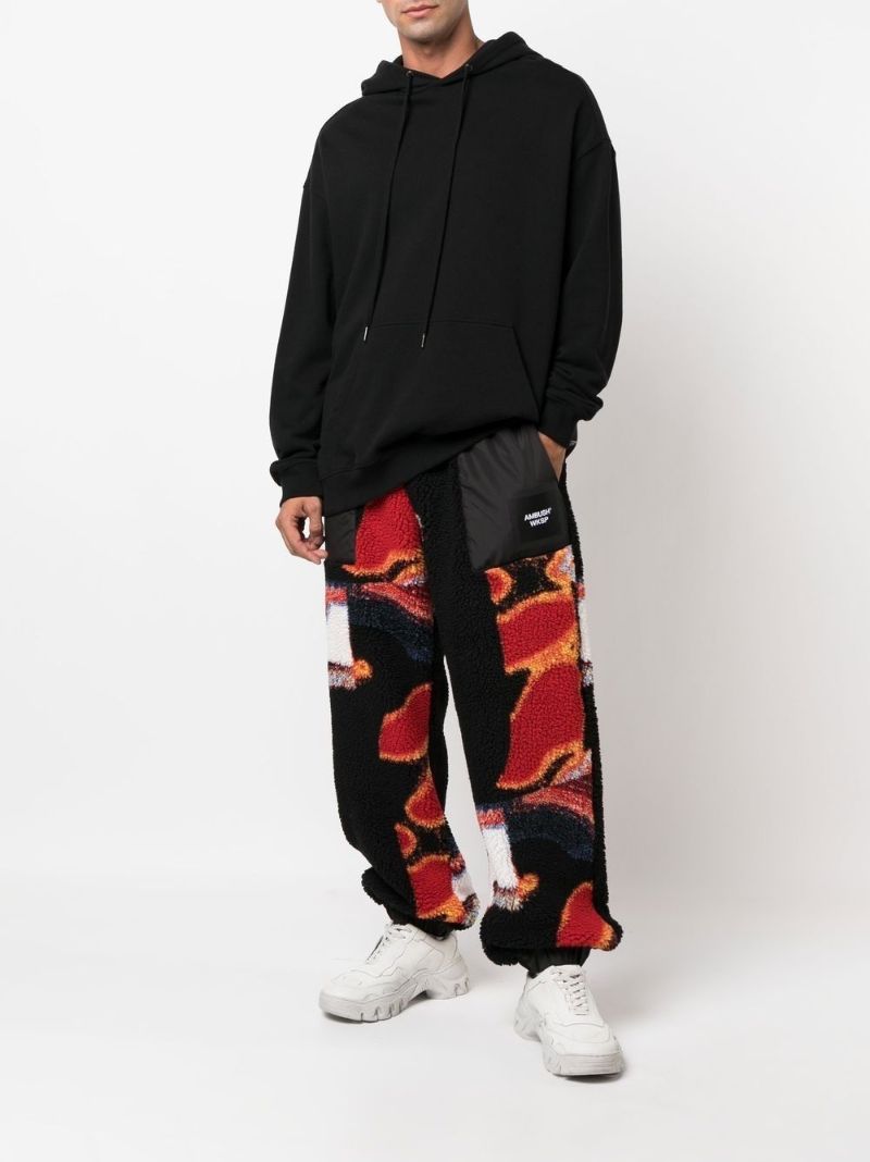 Black Teddy Jacquard Track Pants