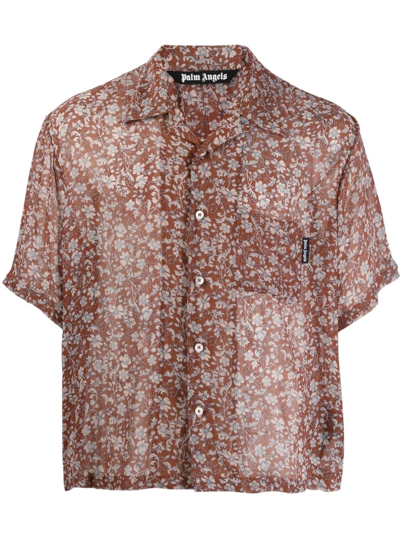 Brown Floral Print Shirt