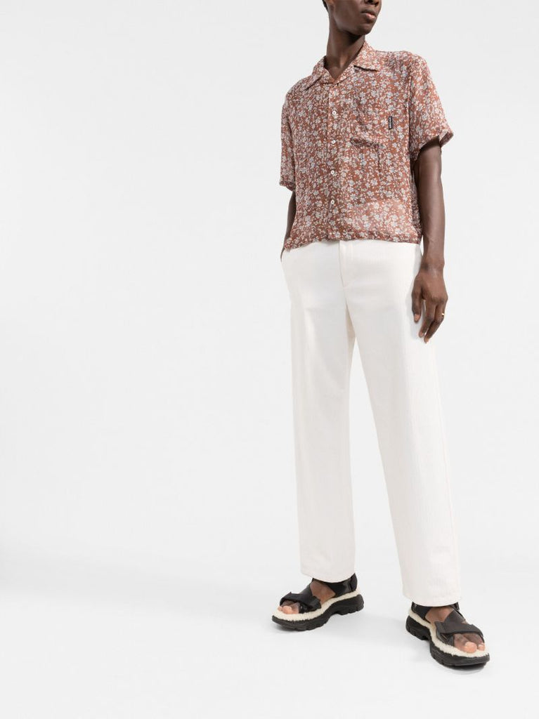 Brown Floral Print Shirt