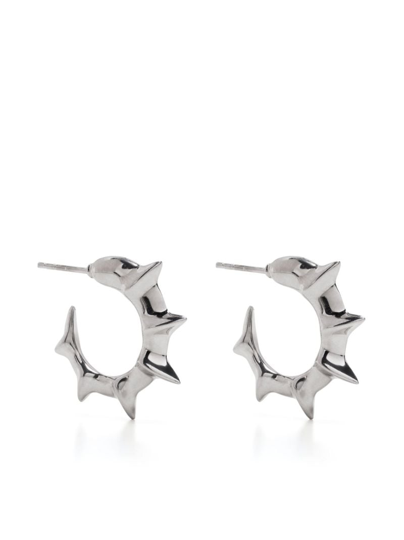 Sterling Silver Tiny Bamboo Hoop Earrings