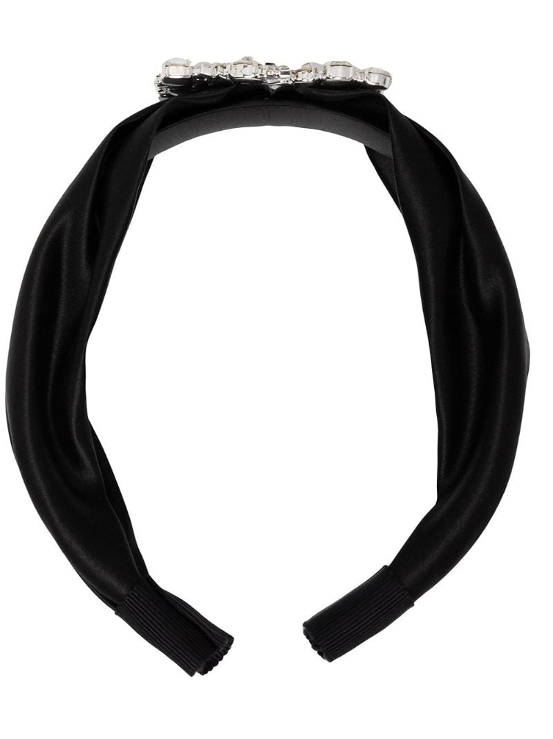 Black Elise Crystal Headband