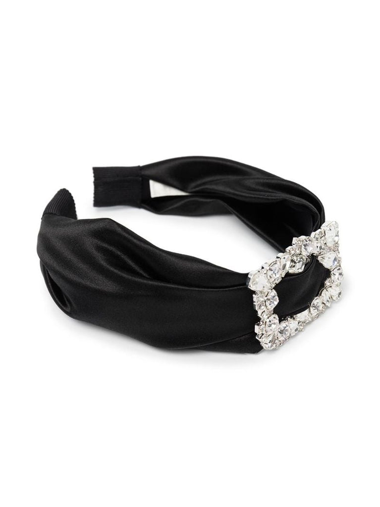 Black Elise Crystal Headband