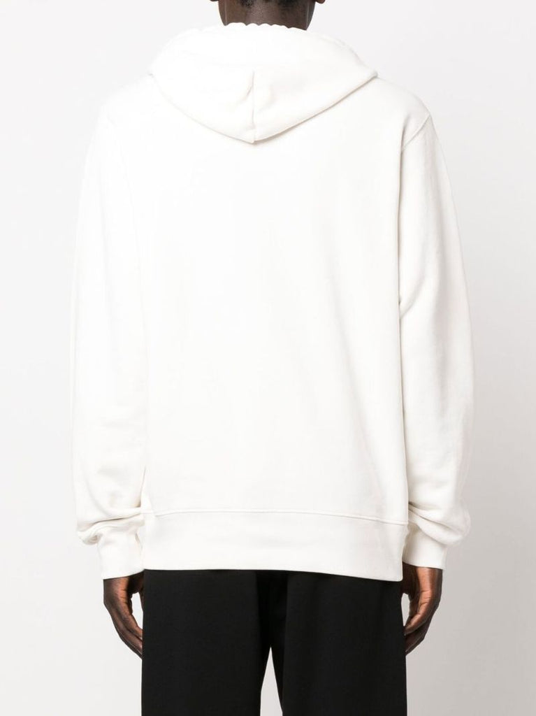 White Multicord Cotton Hoodie