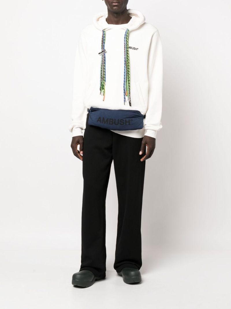 White Multicord Cotton Hoodie