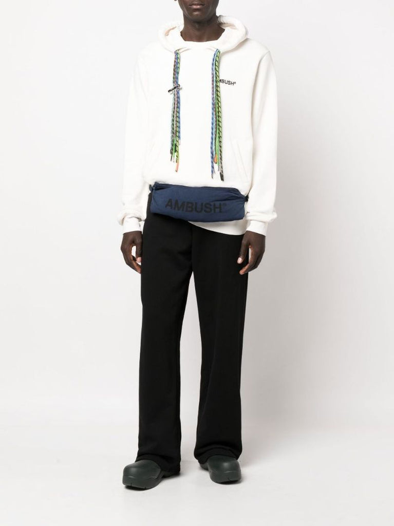 White Multicord Cotton Hoodie