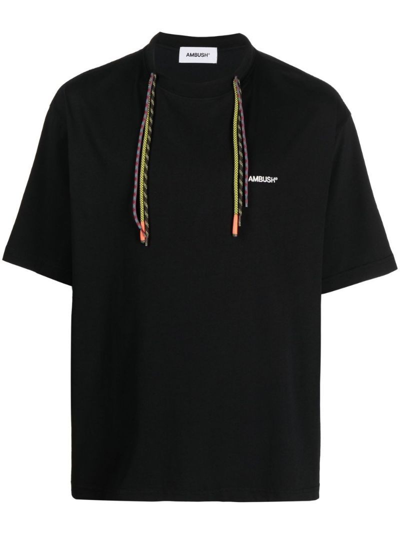 Black Drawstring Organic Cotton T-shirt