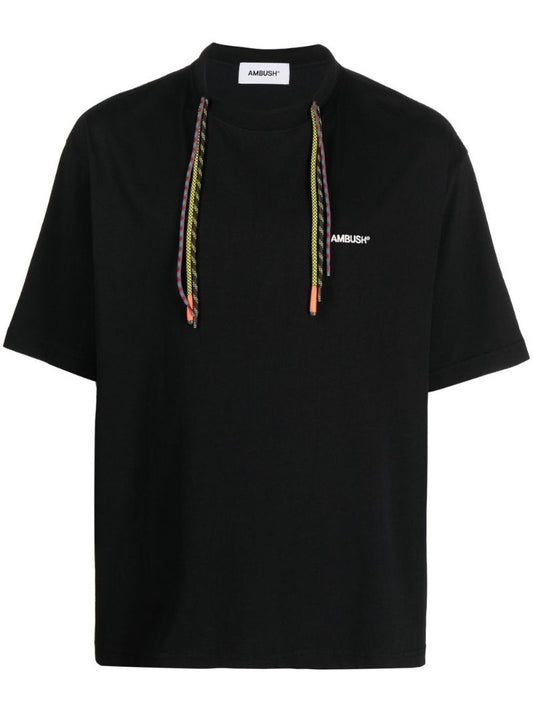 Black Drawstring Organic Cotton T-shirt