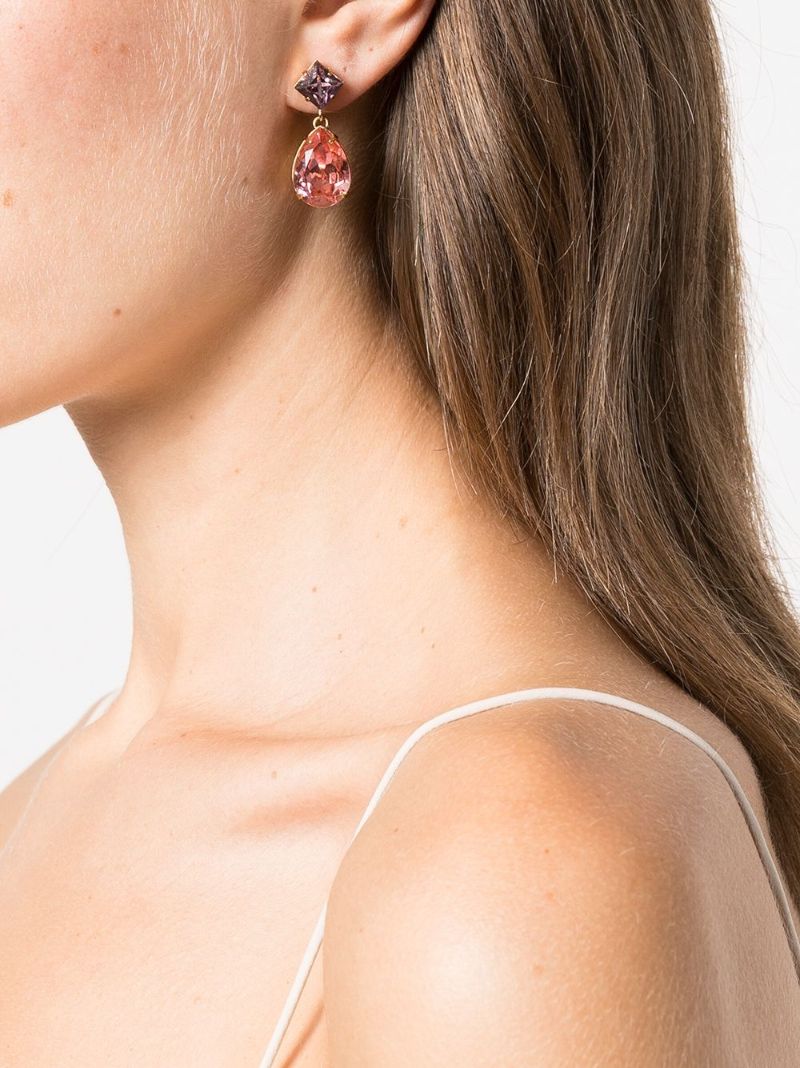 Gold-tone Ramona Crystal-embellished Earrings