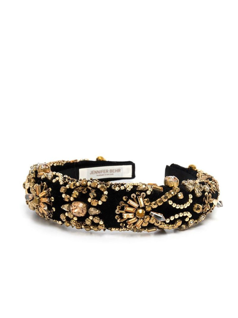 Black Ember Crystal-embellished Headband