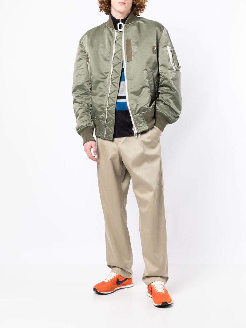 Green Padded Bomber Jacket