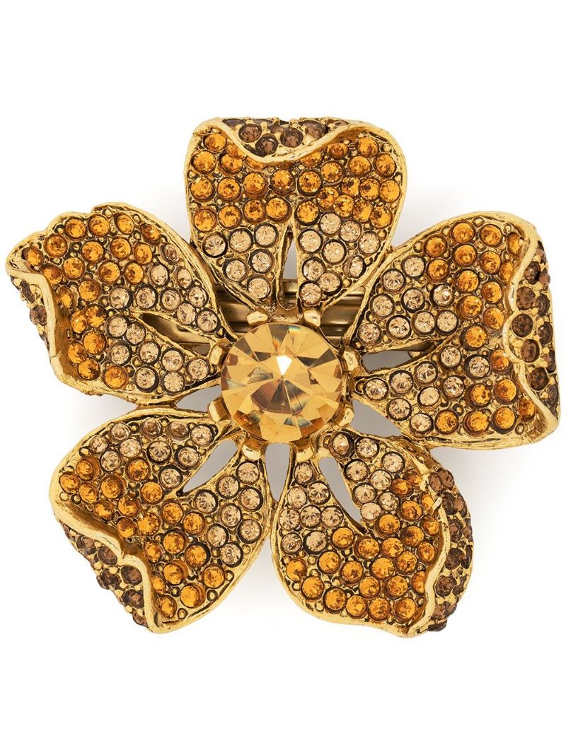 Gold-tone Yelena Crystal-embellished Barrette