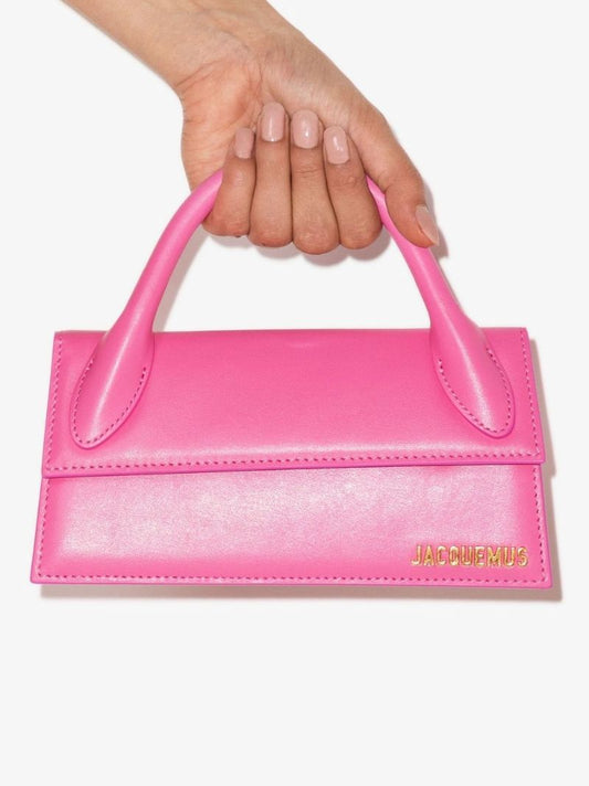 Pink Le Chiquito Long Leather Tote Bag