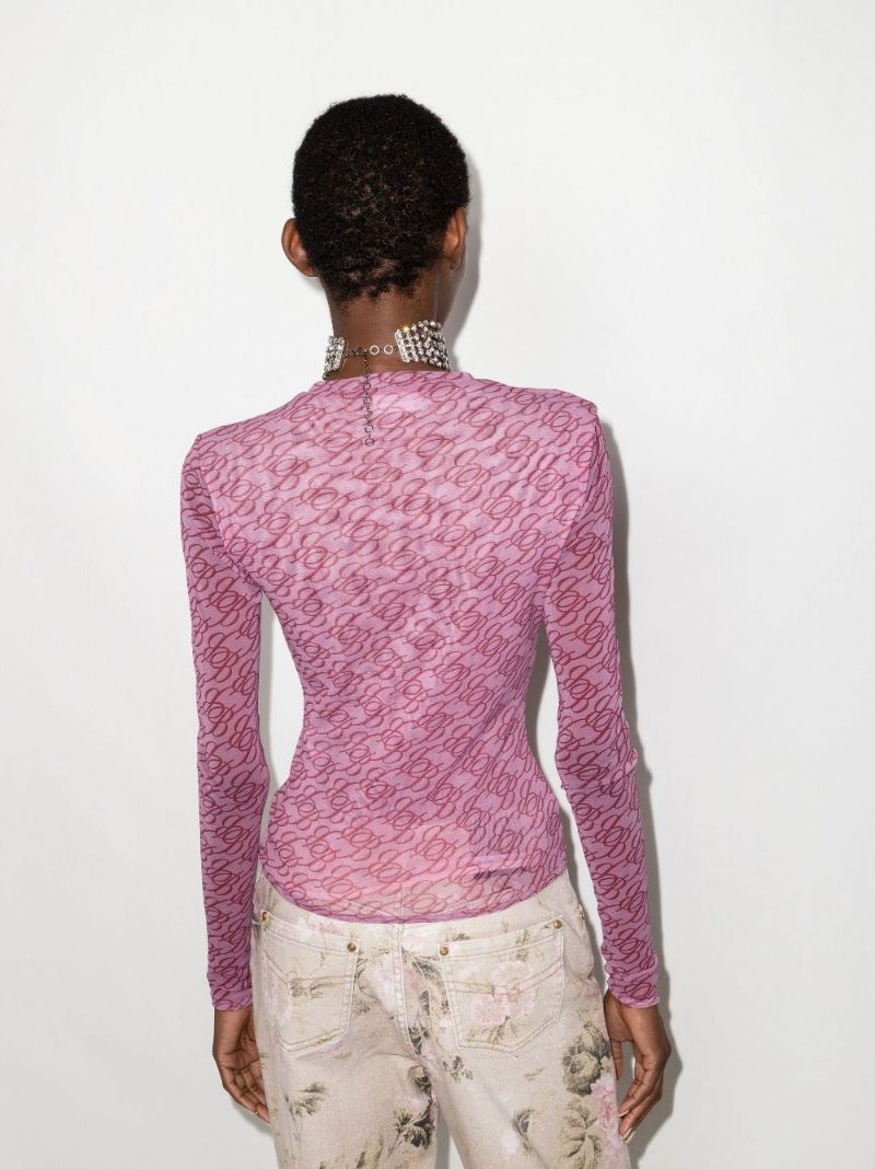 Pink Monogram Tulle T-shirt
