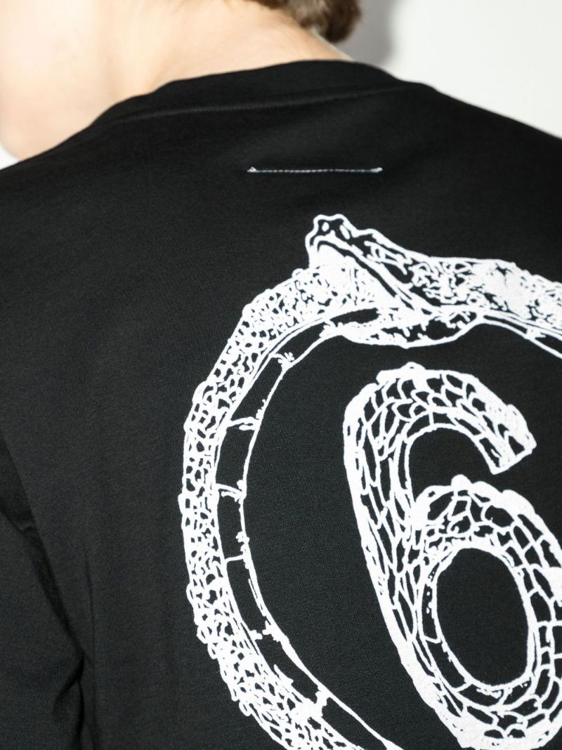 Black Logo Cotton T-shirt
