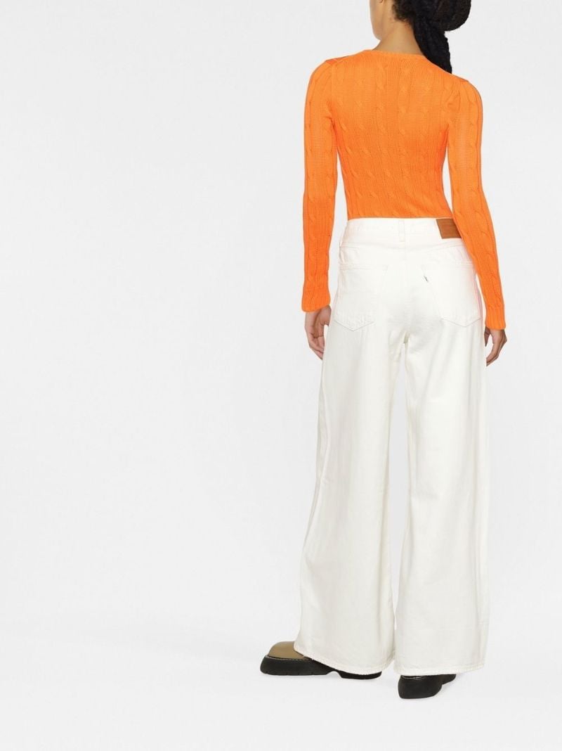 White Xl Flood Wide-leg Jeans