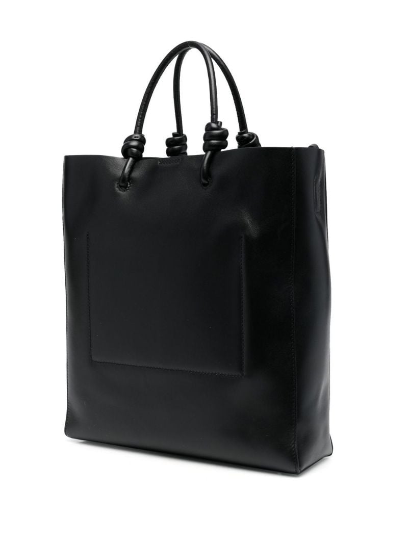 Black Medium Leather Tote Bag