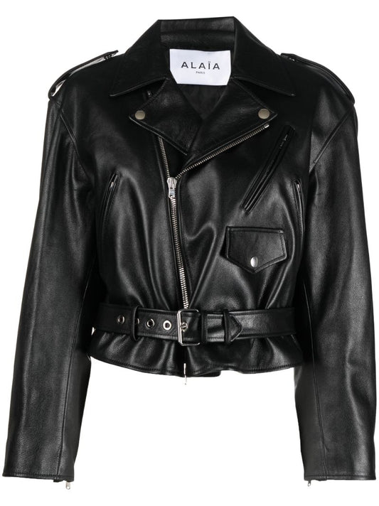 Black Leather Biker Jacket