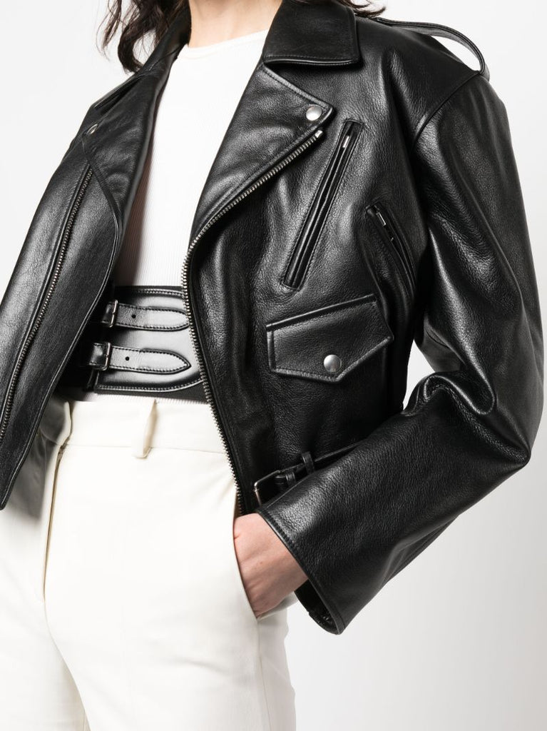 Black Leather Biker Jacket