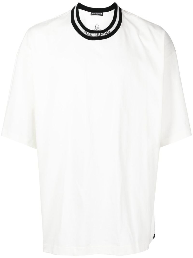 White Logo Collar T-shirt