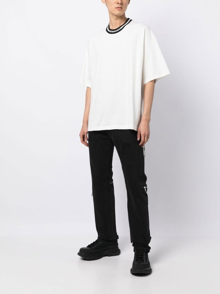 White Logo Collar T-shirt