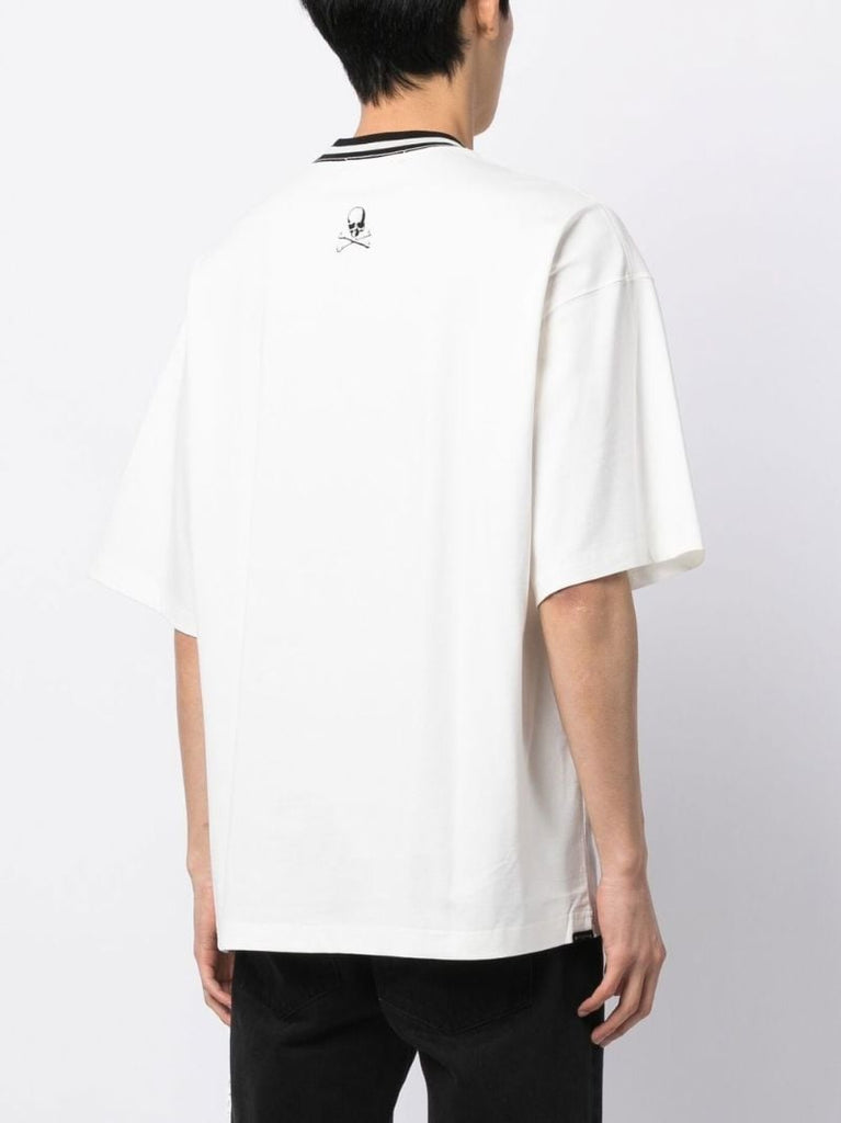 White Logo Collar T-shirt